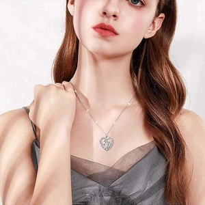 S925 silver heart necklace for mothers with Always My Mother Always My Friend engraving