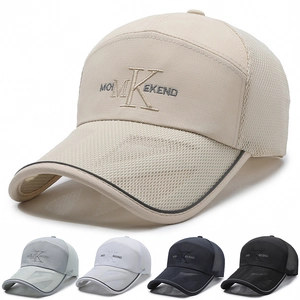 Mesh Baseball Cap Breathable Trucker Hat Polyester Cotton Adjustable Outdoor Sun Protection Sports Men Women Embroidery