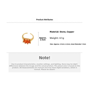 Detailed view of an oval stone ring with dimensions and 4.1g weight on white background