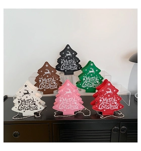 Mini sacs bandoulière sapin de Noël avec motifs renne étoile et chaîne en six couleurs