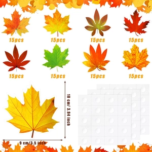 120 pcs colorful fall maple leaf cutouts for bulletin board and thanksgiving decoration