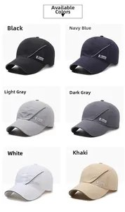 Breathable mesh baseball caps available in six colors with reflective stripes and logo