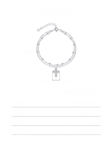 Detail specifications of S925 sterling silver double-layer cross and bead bracelet