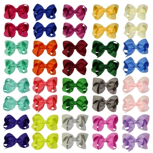 Kids Hair Bows Grosgrain Ribbon Alligator Clips Handmade Colorful Boutique For Toddler Girls Daily Wear