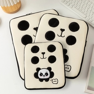 Custodia Per Laptop Ricamo Panda Carino Antiurto Borsa Tablet Poliere Morbido Pois Viaggio Ufficio Uomo Donna