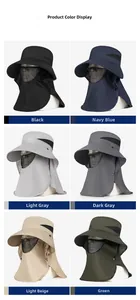 Varietà di colori del cappello parasole con maschera e protezione per il collo