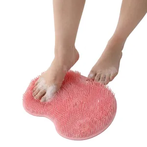 Tappetino Per Massaggio Da Bagno In Silicone Con Ventose Spazzola Per Massaggio Schiena A Parete Lavapiedi Antiscivolo Pulizia