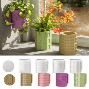 Moule En Silicone DIY Pour Pot De Fleurs Mural Jardinière Vase Résine Époxy Plâtre Bougeoir Motif Feuille Monstera
