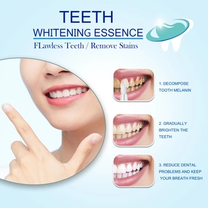 Teeth whitening essence pen for stain removal and brightening with before and after results