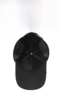 Detail view of winter baseball cap showing thick fleece lining and ear protection