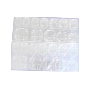 Transparent double-sided adhesive tabs for children's nails with 24 individual pieces