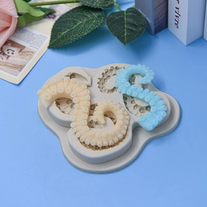 Silicone octopus tentacle mold for DIY cake decorating with realistic suction cups