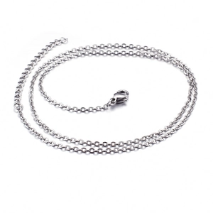 Minimalist silver chain necklace with lobster clasp and adjustable extension chain