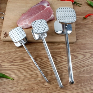 Three sizes of professional aluminum meat tenderizers with double-sided spiked mallet heads