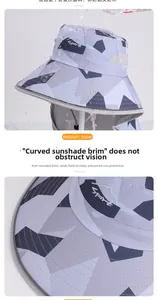 Dettaglio cappello camo bimbi con tesa da 8cm e tessuto impermeabile ad asciugatura