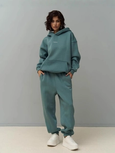 Women Hoodie And Sweatpants Polyester Knit Oversized High Waist Drawstring Sporty Casual Loungewear Streetwear Minimalist