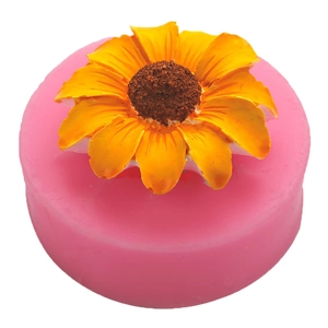 3D peony and rose flower silicone mold for DIY fondant cake decoration in pink and yellow