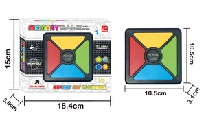 Detailed dimension view of the 30-level electronic memory game with sound and light features