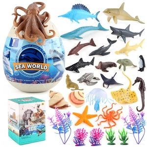 Coffret jouet Sea World avec conteneur œuf et diverses figurines d'animaux marins