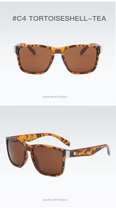 Front and side view of tortoiseshell tea rectangular sports sunglasses for outdoors