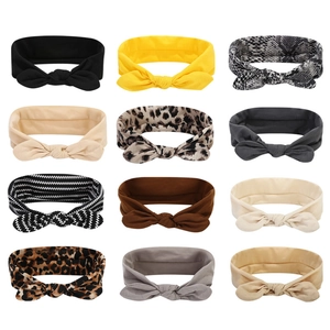Set of 12 stylish bohemian yoga headbands with assorted animal prints and solid colors