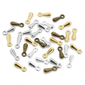 Water drop charm extenders in gold, silver and bronze finish for DIY jewelry making