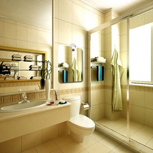 Modern frameless acrylic bathroom shaving mirror mounted on a luxury marble wall tile