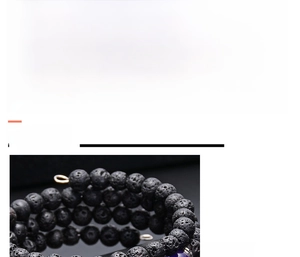 Spécifications du bracelet fait main multicouche en pierre de lave et perles naturelles