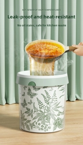 Detail showing the heat resistance and leakproof feature of printed drawstring trash bags