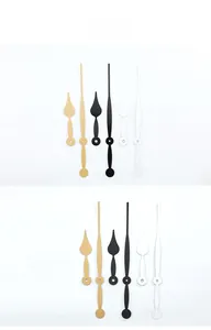 Moderne Uhrzeiger aus Metall in Gold, Schwarz und Weiß für DIY Wanduhr Reparaturen