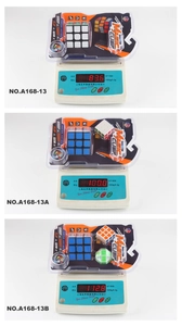 Weight details for 5.7cm 3x3 speed cube sets shown on a scale for educational puzzle toys
