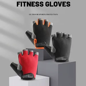 Breathable half-finger fitness gloves for cycling and climbing in three colors
