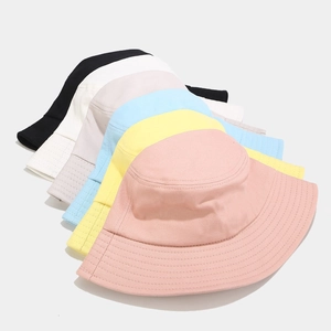 Classic cotton bucket hats in pastel colors for outdoor sun protection and stylish shading