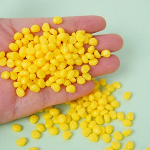 Realistic artificial yellow resin corn kernels for DIY handmade crafts and food toy decor