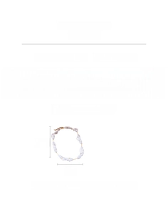 Detailed size and weight specs for the 57cm multi-layer glass pearl and copper necklace