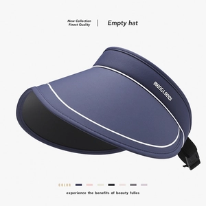 Women Summer Ice Satin Sun Visor Hat Empty Top UV Protection Wide Brim Adjustable Sports Outdoor Cycling Breathable