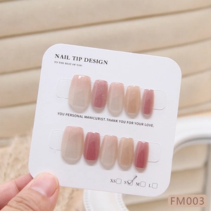 Faux ongles œil de chat rose et bordeaux, taille S, présentés sur une carte de produit