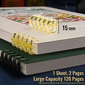 Artistic B5 loose-leaf notebook with 15mm plastic binder rings and oil painting cover design