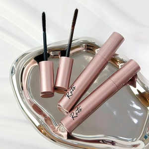 Waterproof lengthening mascara in rose gold tubes for long-lasting curled lashes