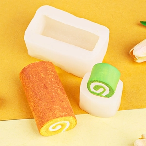 Silikonformen für DIY-Kuchenrollen für Kerzen und Gips mit realistischer Textur