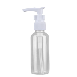 Clear PET plastic lotion pump bottle for portable travel shampoo and liquid foundation