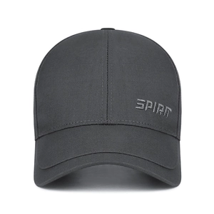Casquette de baseball gris foncé avec broderie SPIRIT et structure classique à six panneaux
