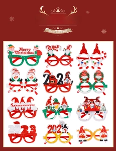 Lot de 12 lunettes de fête de Noël et Nouvel An pour décorations de fête enfants
