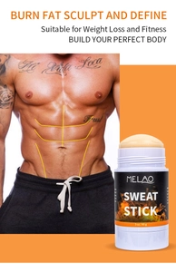 Detail showing Melao 90g sweat stick for abdominal fat burning and muscle sculpting