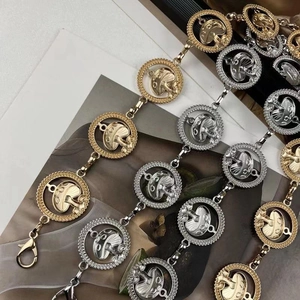 Golden and silver metal mushroom waist chains for dresses and jeans fashion accessory
