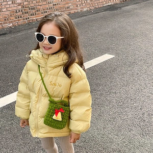 Cute green knitted deer crossbody bag with red bow for girls' Christmas gift