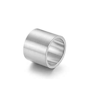 18mm breiter Titanstahlring für Herren mit einer matt gebürsteten Metalloberfläche