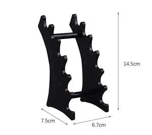 5-tier black acrylic display stand for pens and makeup brushes with size dimensions