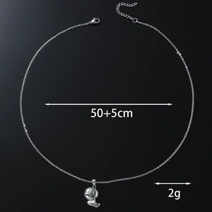Hip hop soccer cleat and football pendant necklace in silver for men, 50+5cm length