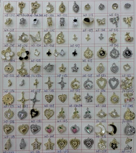 Selection of flower and resin oval pendants for DIY earrings with unique model codes